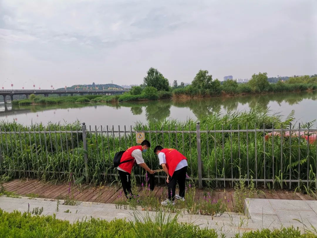 不惧高温酷暑，志愿者在滹沱河生态区开展文明引导志愿服务活动(图3)
